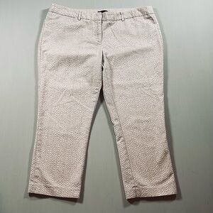 Willie Smith Cream Peach Blush Cropped Tapered Capris Size 14